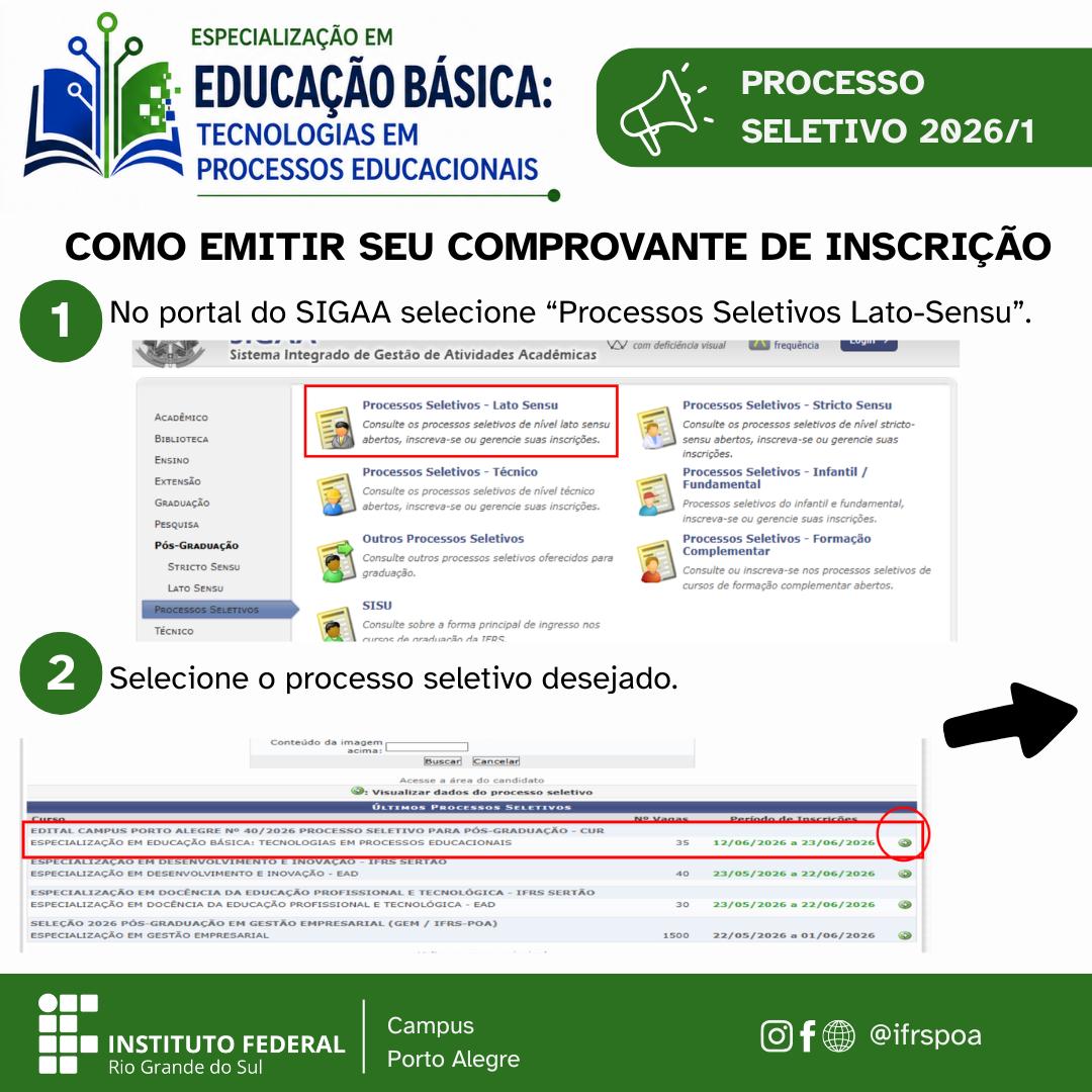 Consultar dados da inscrição