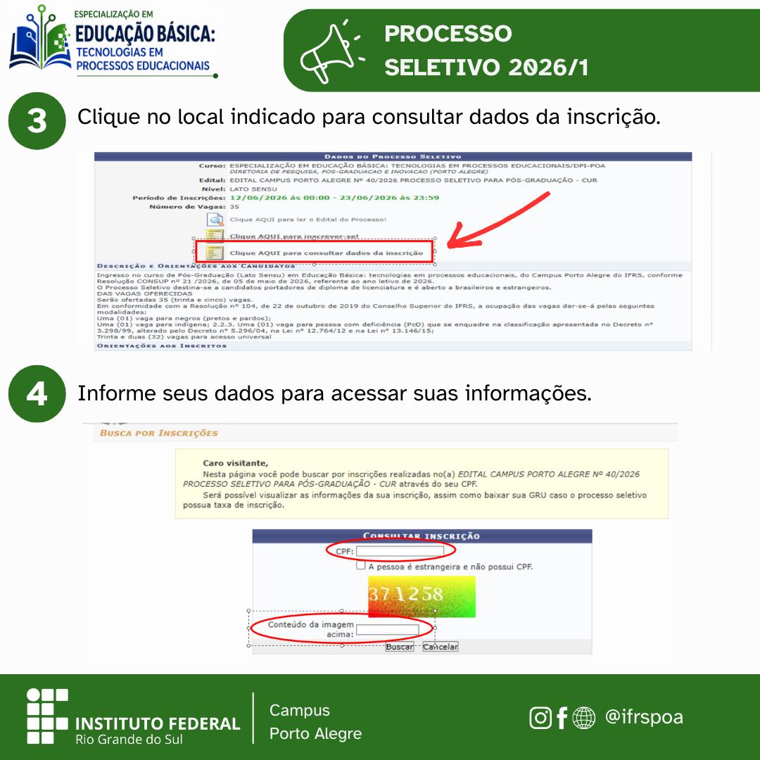 Emitir comprovante de inscrição